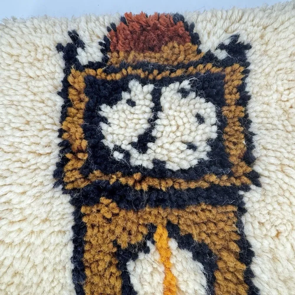 Vintage Handwoven Wall Hanging Tapestry Folk Art Textile 22x12